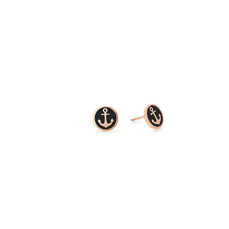 Anchor Stud Earrings, Black sold by Alex and Ani