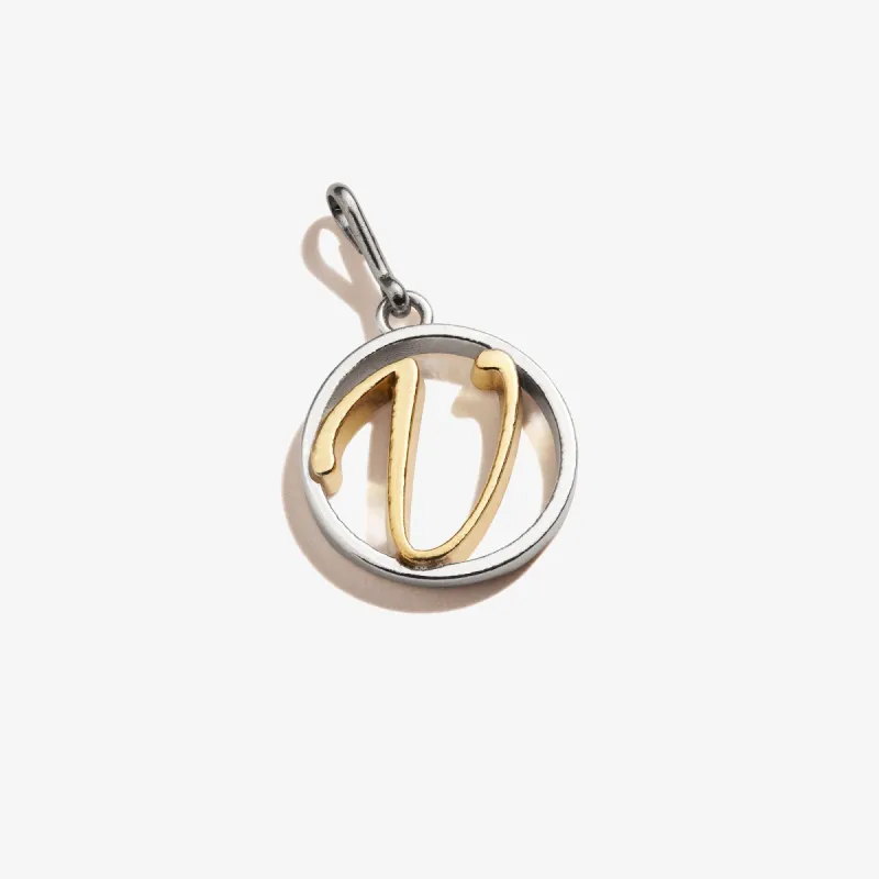 Initial V Charm, Two-Tone sold by Alex and Ani