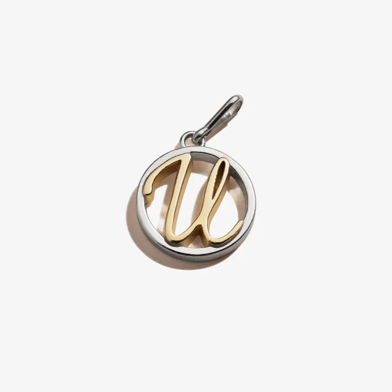 Initial U Charm, Two-Tone sold by Alex and Ani