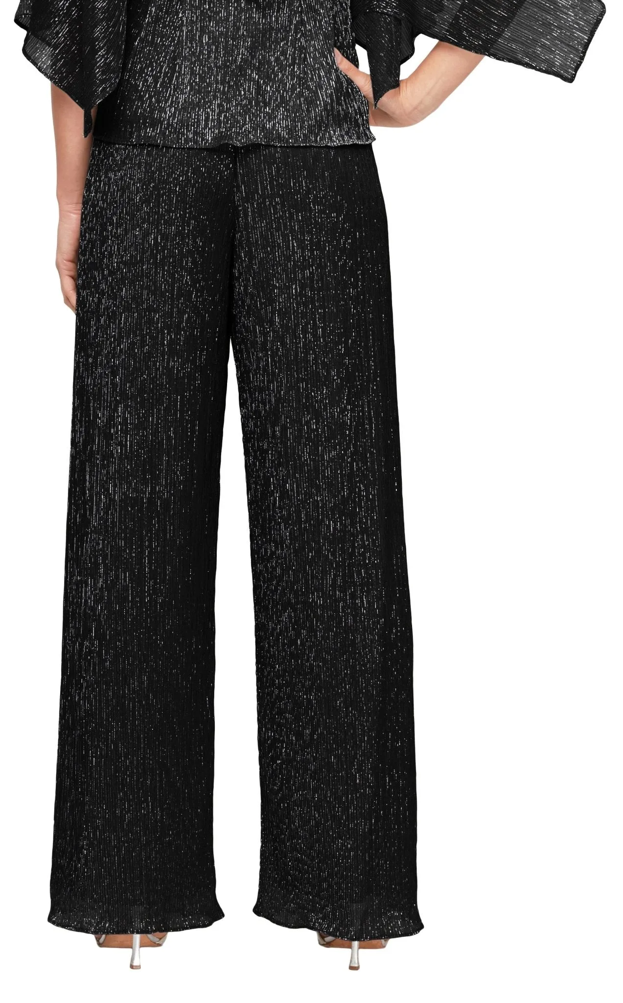 Regular - Metallic Knit Straight Leg Pant sold by Alex Evenings product image thumbnail 2