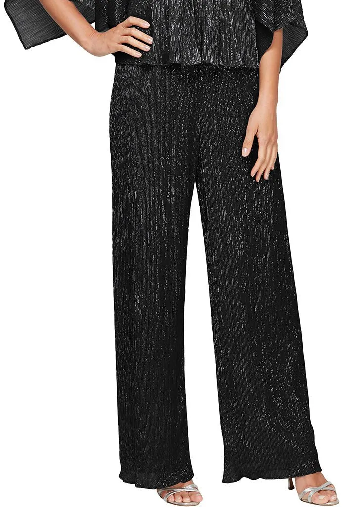 Regular - Metallic Knit Straight Leg Pant sold by Alex Evenings