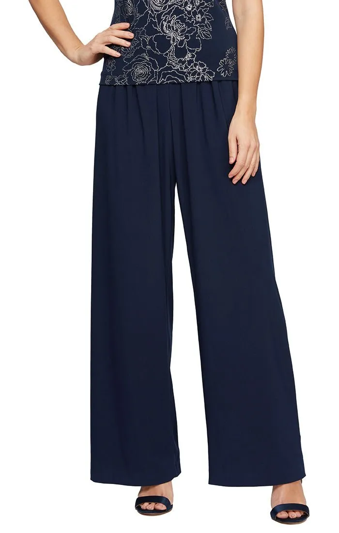 Petite Matte Jersey Straight Leg Long Pant sold by Alex Evenings product image thumbnail 3