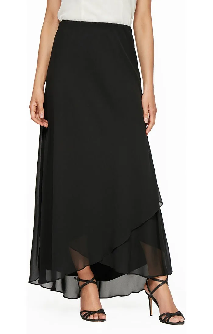 Long Chiffon Skirt with Tulip Hem sold by Alex Evenings