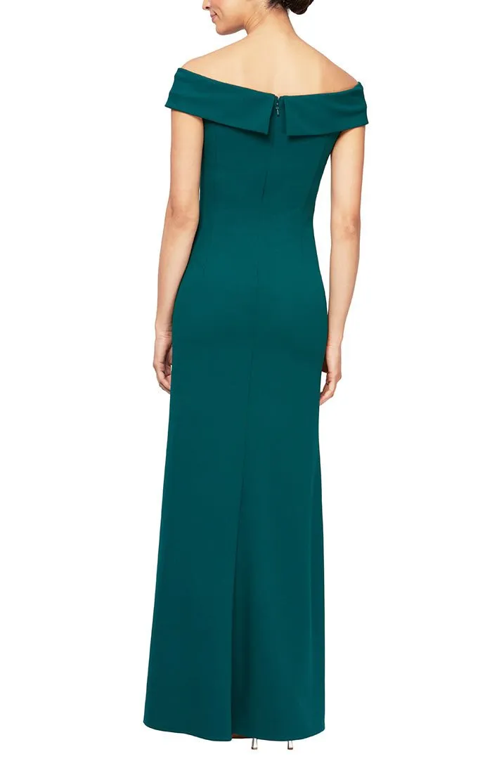 *Off-the-Shoulder Fit & Flare Gown with Surplice Sweetheart Neckline sold by Alex Evenings product image thumbnail 2