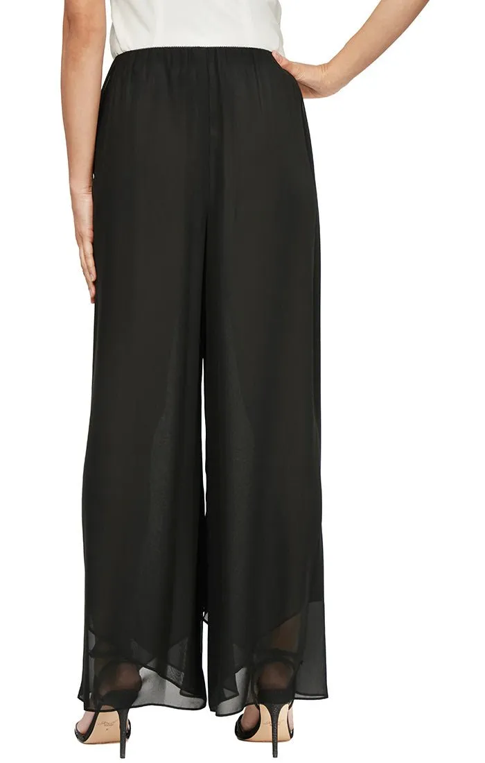Wide Leg Chiffon Pant with Tulip Hem sold by Alex Evenings product image thumbnail 2