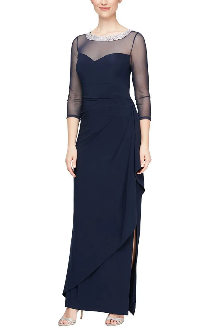 Maya Matte Jersey Ruched Dress sold by Alex Evenings product image thumbnail 3