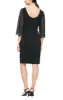 Petite - Metallic Knit Party Dress with Embellished Illusion Sleeves sold by Alex Evenings