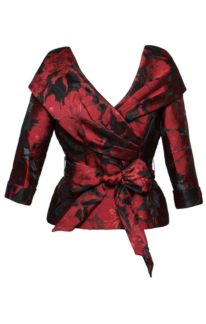 Regular - Organza Portrait Collar Blouse with Tie Belt sold by Alex Evenings product image thumbnail 4