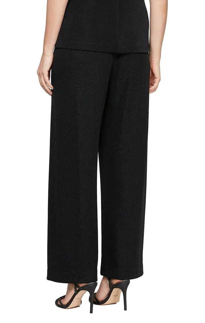 Straight Leg Metallic Knit Pant sold by Alex Evenings product image thumbnail 4
