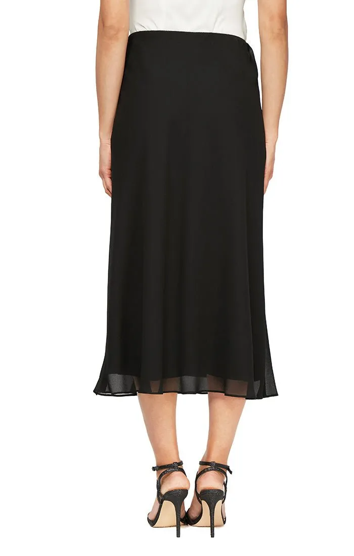 Tea-Length A-Line Georgette Skirt sold by Alex Evenings product image thumbnail 2