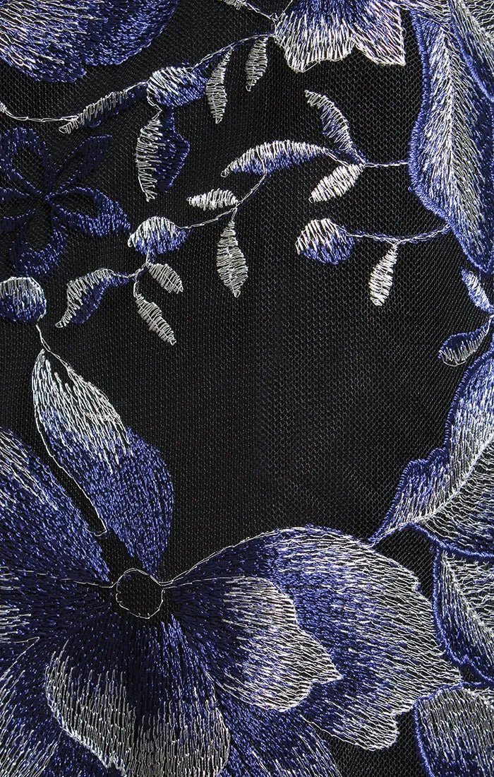 3/4 Sleeve Embroidered Mock Twinset With Hook Neck Closure and Scoop Neck Solid Tank sold by Alex Evenings product image thumbnail 3