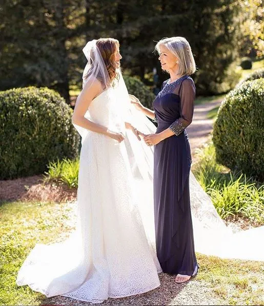 A-Line Mesh Gown with Beaded Illusion Sweetheart Neckline sold by Alex Evenings product image thumbnail 3