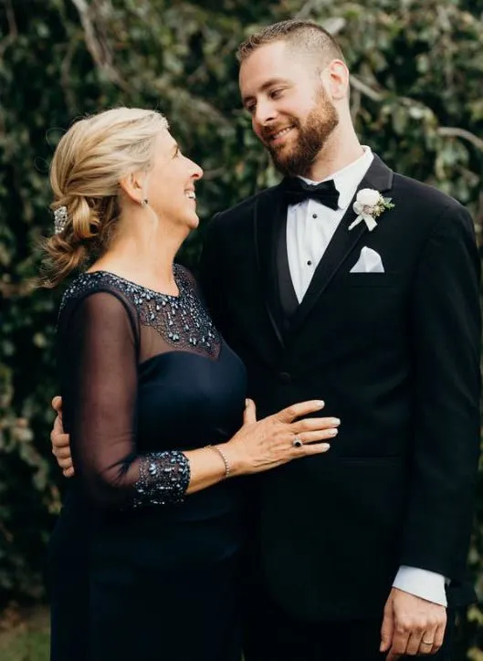 A-Line Mesh Gown with Beaded Illusion Sweetheart Neckline sold by Alex Evenings product image thumbnail 4