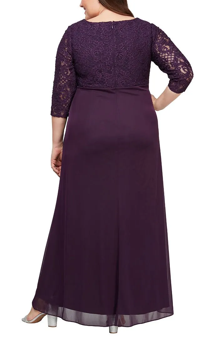 Plus Victoria Empire Waist Gown sold by Alex Evenings product image thumbnail 4