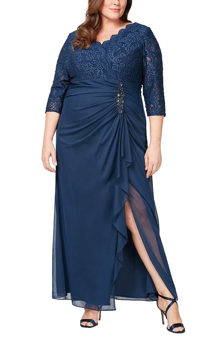 Plus Victoria Empire Waist Gown sold by Alex Evenings