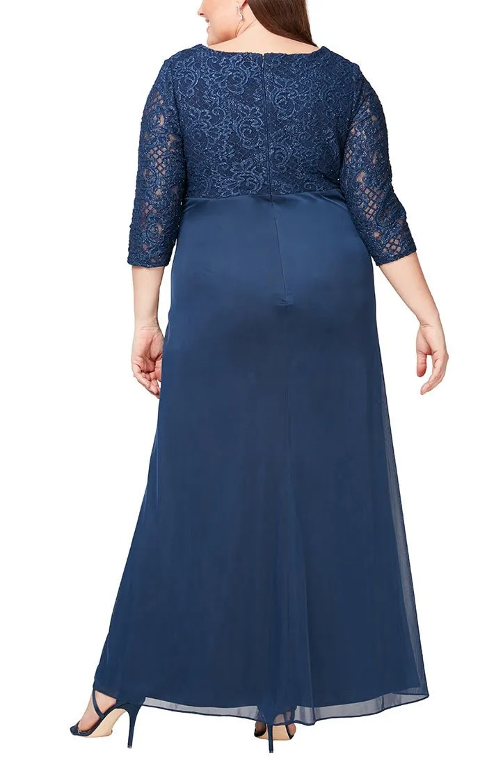 Plus Victoria Empire Waist Gown sold by Alex Evenings product image thumbnail 2