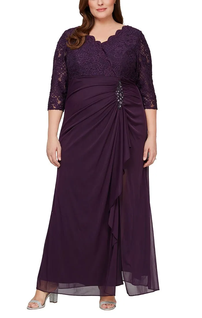Plus Victoria Empire Waist Gown sold by Alex Evenings product image thumbnail 3