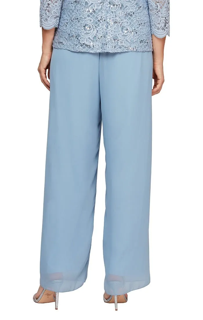 Straight Leg Chiffon Pant sold by Alex Evenings product image thumbnail 2