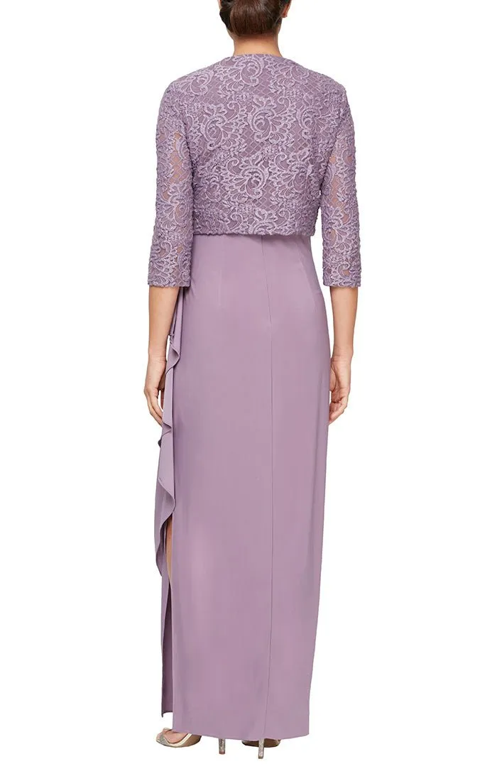 Empire Waist Bolero Jacket Dress sold by Alex Evenings product image thumbnail 3
