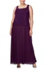 Plus - Glitter Jacquard Knit Jacket Dress with Mandarin Neckline sold by Alex Evenings
