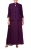 Plus - Glitter Jacquard Knit Jacket Dress with Mandarin Neckline sold by Alex Evenings