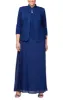 Plus - Glitter Jacquard Knit Jacket Dress with Mandarin Neckline sold by Alex Evenings