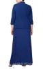 Plus - Glitter Jacquard Knit Jacket Dress with Mandarin Neckline sold by Alex Evenings
