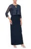 Petite Empire Waist Embroidered Jacket Dress sold by Alex Evenings
