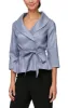 3/4 Sleeve Surplice Stretch Taffeta Blouse with Tie Waist Detail sold by Alex Evenings