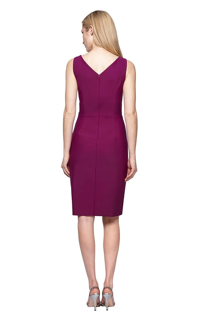 Compression Short Cocktail Dress with Ruffle Skirt & Beaded Detail at Hip sold by Alex Evenings product image thumbnail 2