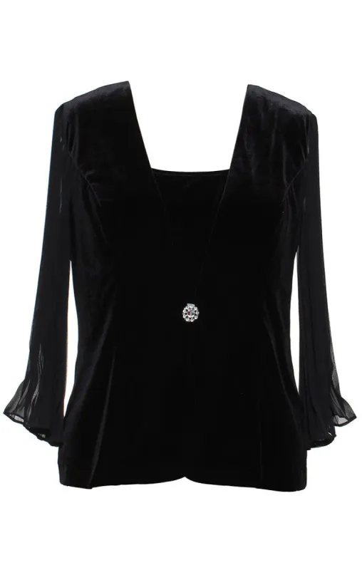 Petite - Twinset with Scoop Neck Tank & Pleated Sleeve Jacket sold by Alex Evenings
