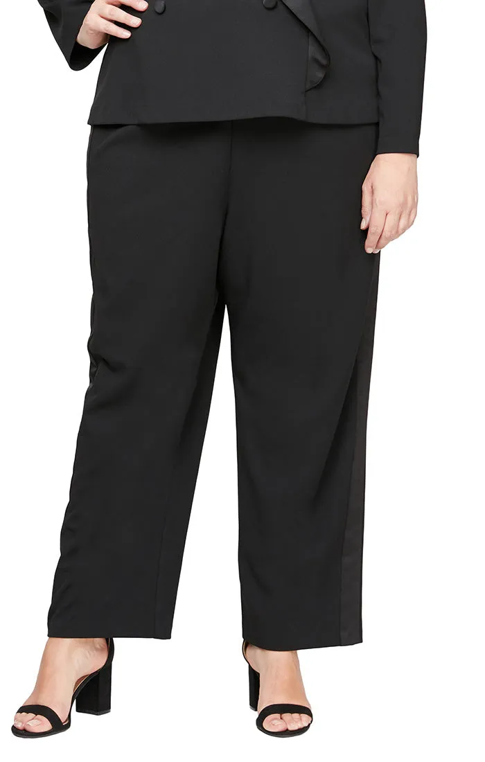 Plus Two-Piece Plus Crepe Tuxedo Pantsuit sold by Alex Evenings product image thumbnail 2