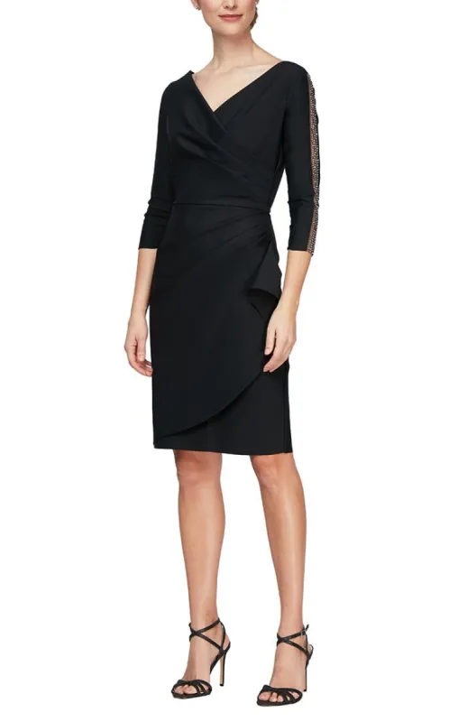 Regular - Compression LBD with Embellished Illusion Sleeve Detail sold by Alex Evenings
