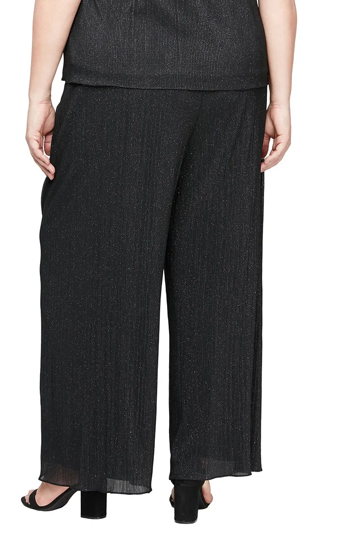 Plus Three-Piece Glitter Mesh Pantsuit sold by Alex Evenings product image thumbnail 5