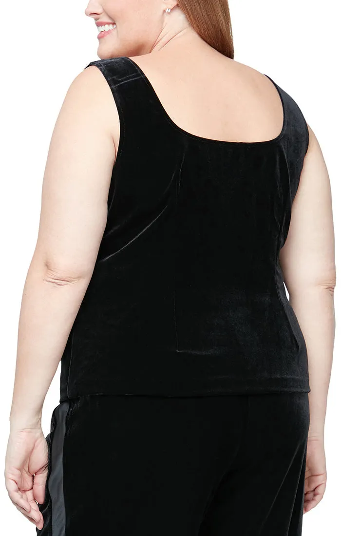 Plus Three-Piece Velvet Pantsuit sold by Alex Evenings product image thumbnail 4