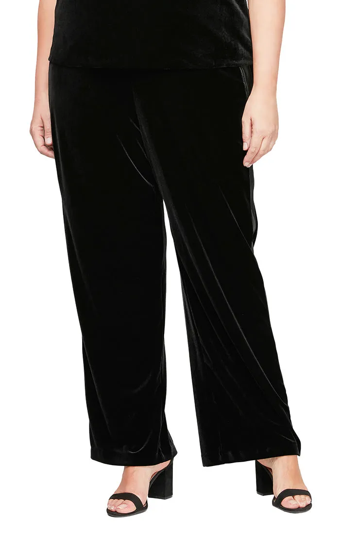 Plus Three-Piece Velvet Pantsuit sold by Alex Evenings product image thumbnail 5