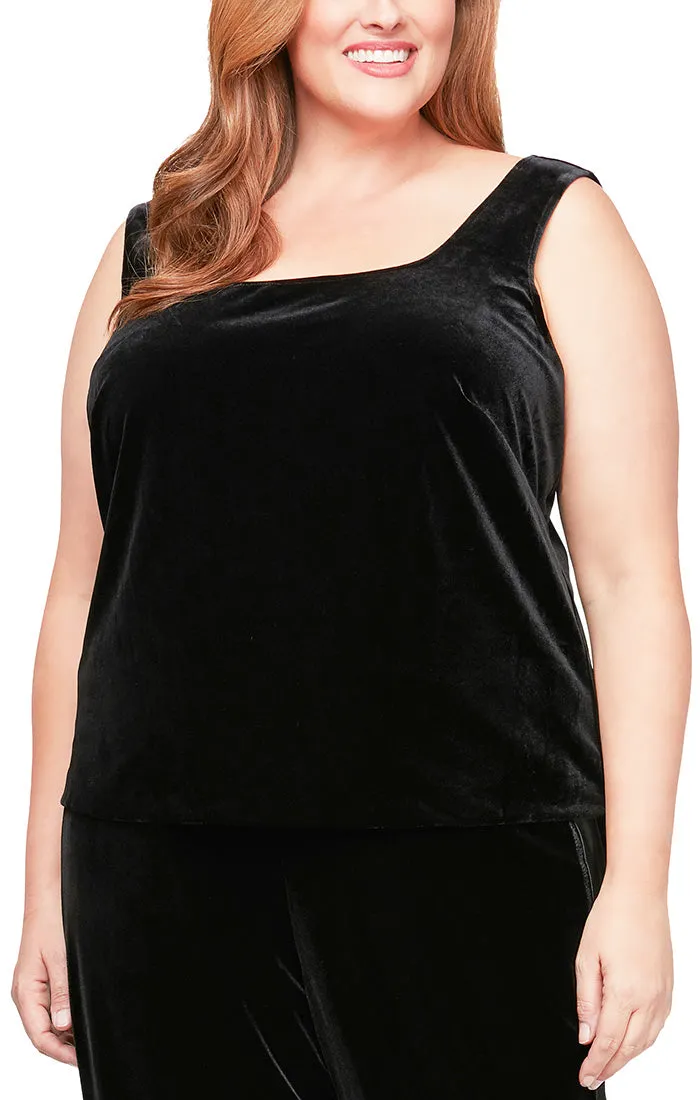 Plus Three-Piece Velvet Pantsuit sold by Alex Evenings product image thumbnail 2