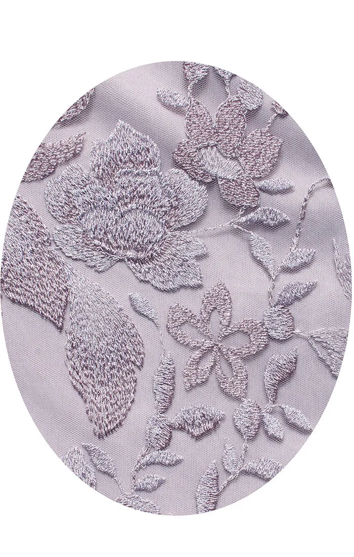 A-Line Embroidered Tulle & Chiffon Dress with Scallop Detail sold by Alex Evenings product image thumbnail 2