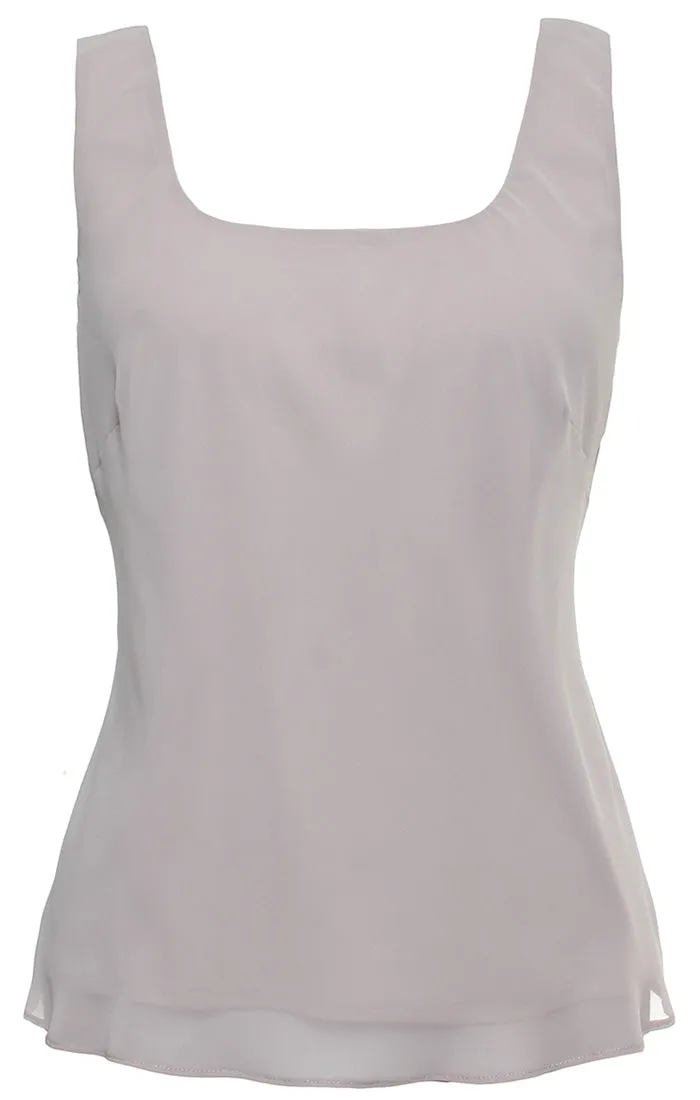 Plus 3/4 Sleeve Twinset with Sequin Detail Crochet Jacket and Chiffon Scoop Neck Tank sold by Alex Evenings product image thumbnail 2