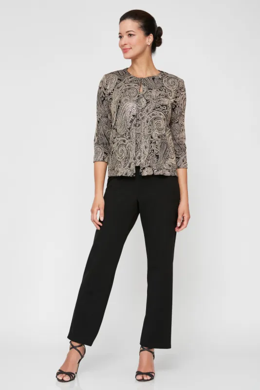 Slinky Glitter Twinset & Chiffon Pant made by Alex Evenings