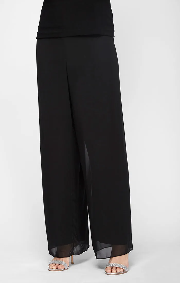 Petite Asymmetric Blouse & Chiffon Pant sold by Alex Evenings product image thumbnail 4