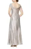 Regular - A-Line Cap Sleeve Metallic Knit Gown with Cowl Neck & Back Detail sold by Alex Evenings