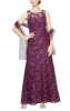 Regular - Embroidered Tulle Gown with Sweetheart Illusion Neckline & Matching Shawl sold by Alex Evenings