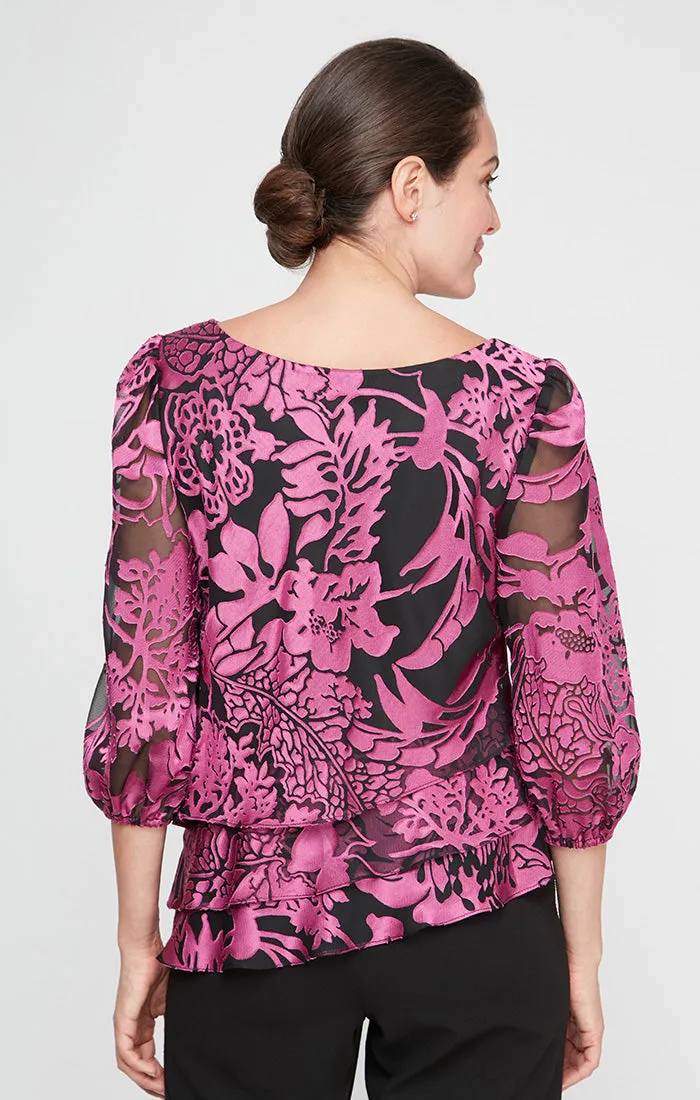Petite Chiffon Blouse & Slim Crepe Pant sold by Alex Evenings product image thumbnail 2