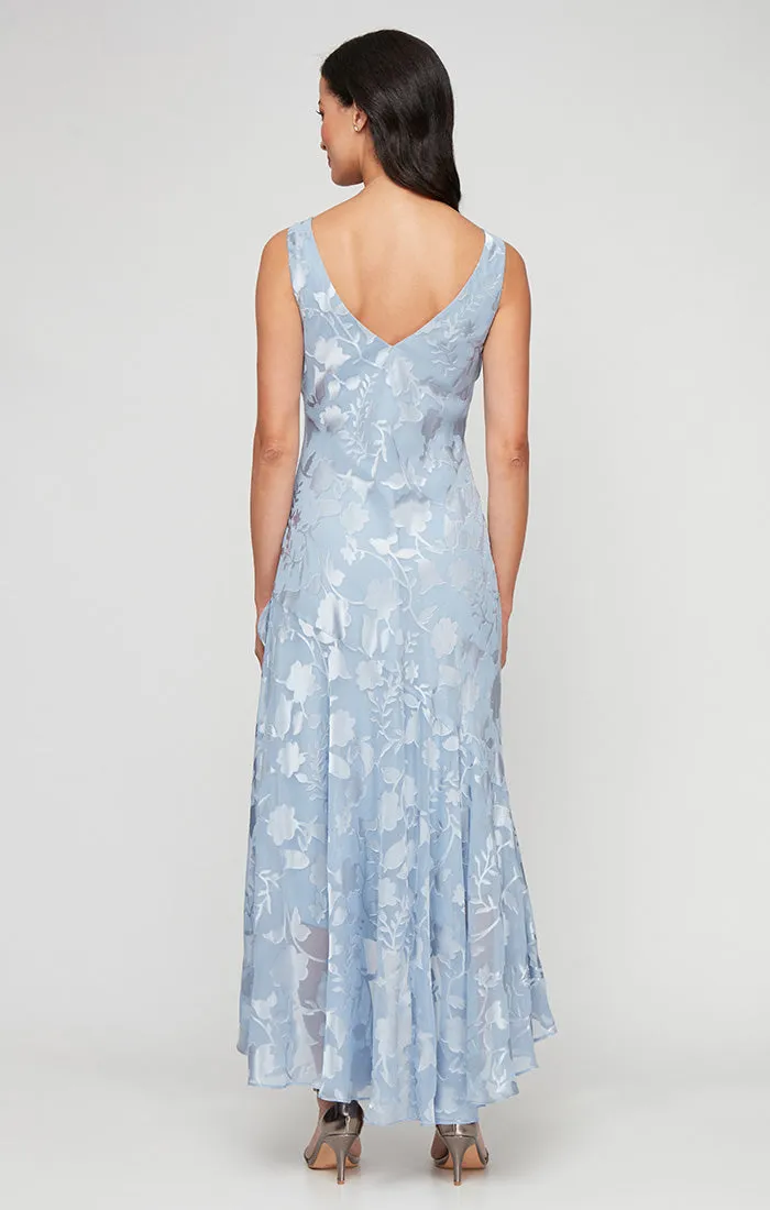 Chiffon Jacket Dress with High/Low Tulip Hem Skirt & Open Cascade Jacket sold by Alex Evenings product image thumbnail 4