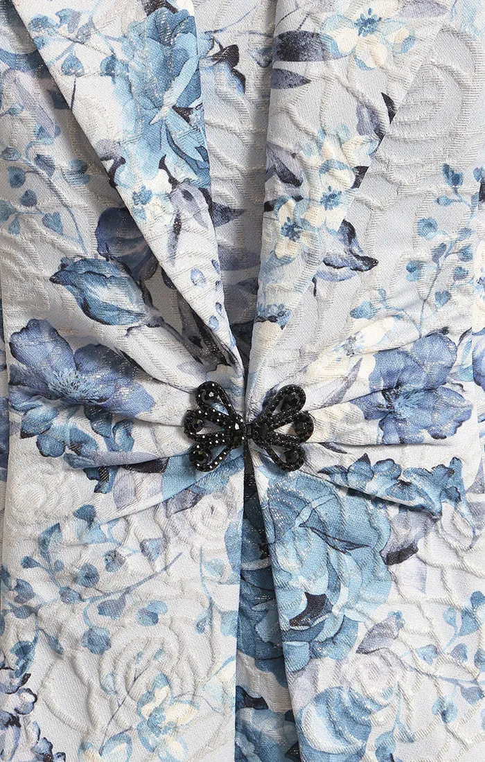 3/4 Sleeve Printed Jacquard Twinset with Square Neck Tank and Center Front Closure Jacket sold by Alex Evenings product image thumbnail 5