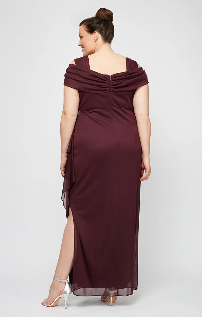 Plus- Camille Cowl Neck Gown sold by Alex Evenings product image thumbnail 2
