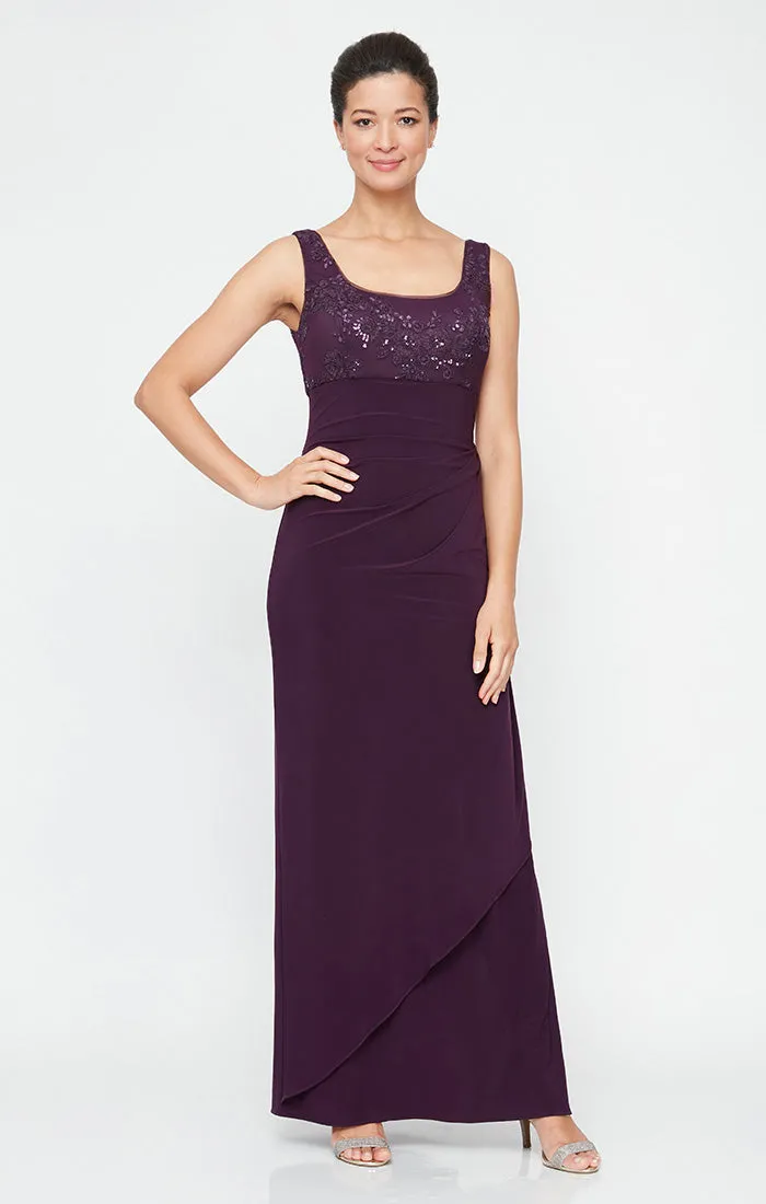 Regular - Empire Waist Embroidered Jacket Dress with Hook Neck Closure Jacket sold by Alex Evenings product image thumbnail 2