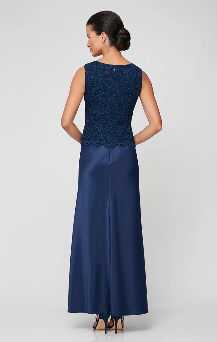 Petite Glitter Lace & Satin Jacket Dress with Open Jacket sold by Alex Evenings product image thumbnail 4