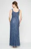 Regular - Sequin Lace Long A-Line Dress with 3/4 Sleeve Illusion Jacket sold by Alex Evenings